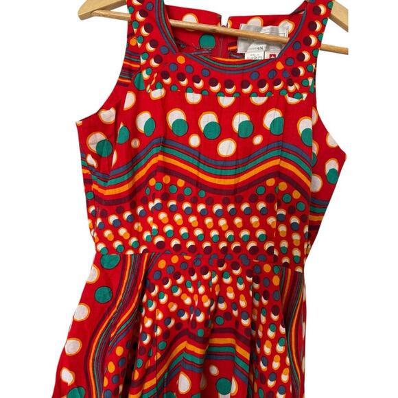 Vintage 80s Japanese Red Polka Dot Midi Dress Maximalist Yokohama Streetwear - Picture 7 of 13